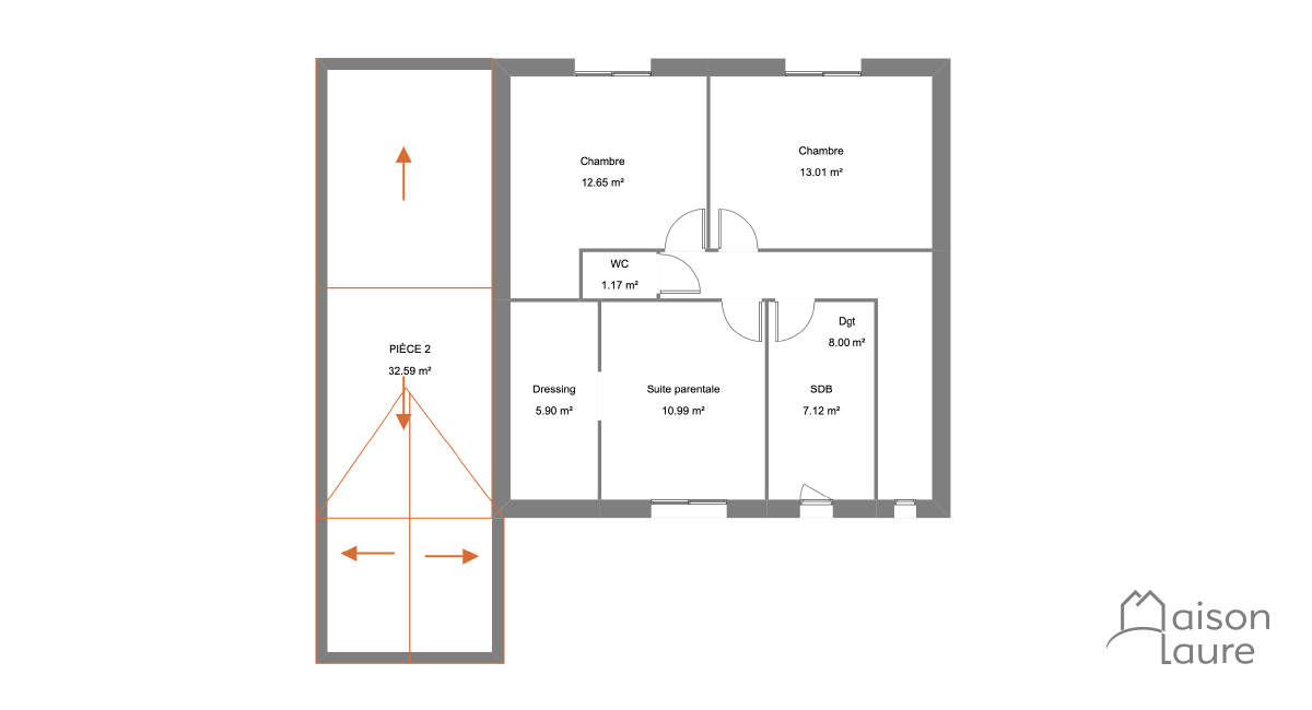 plan de maison 120 m2