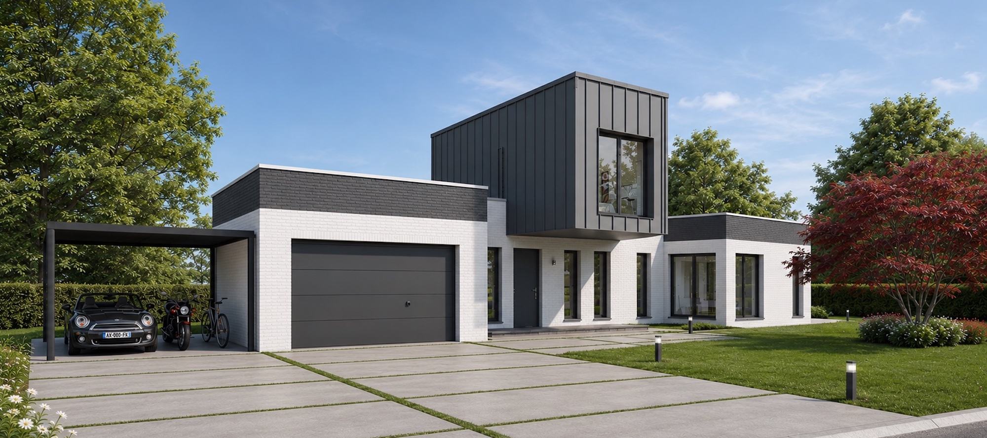 Maison individuelle toit plat Maison Laure
