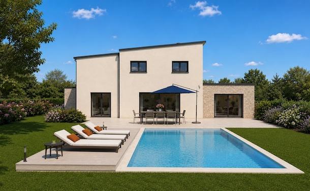 Maison Individuelle toiture terrasse