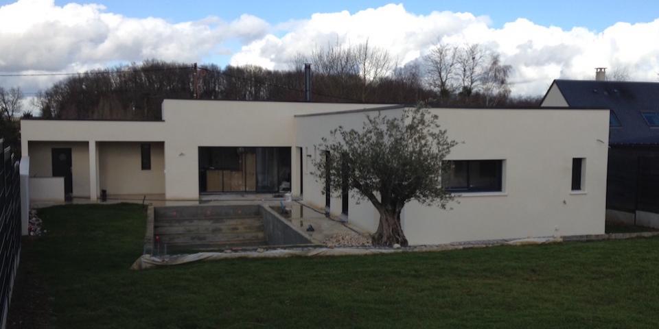 Chantier maison contemporaine