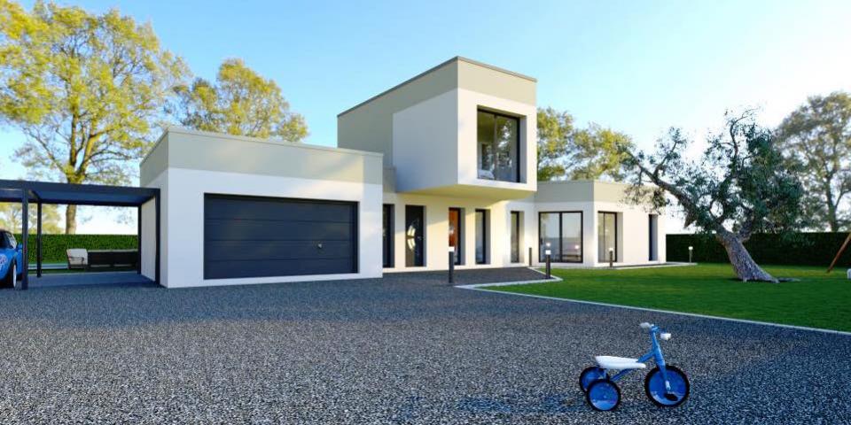 Maison toit plat